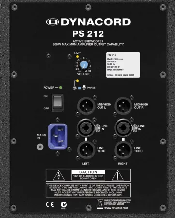 Купить DYNACORD POWERSUB 212 по выгодной цене в Краснодаре